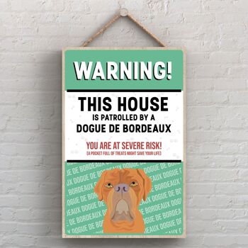 P4504 - Dogue De Bordeaux Works Of K Pearson Dog Breed Illustration Plaque En Bois 1