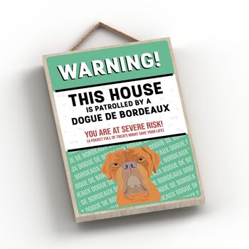 P4504 - Dogue De Bordeaux Works Of K Pearson Dog Breed Illustration Plaque En Bois 2