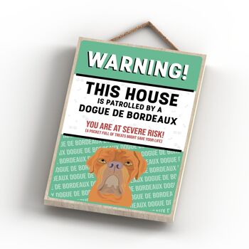 P4504 - Dogue De Bordeaux Works Of K Pearson Dog Breed Illustration Plaque En Bois 4