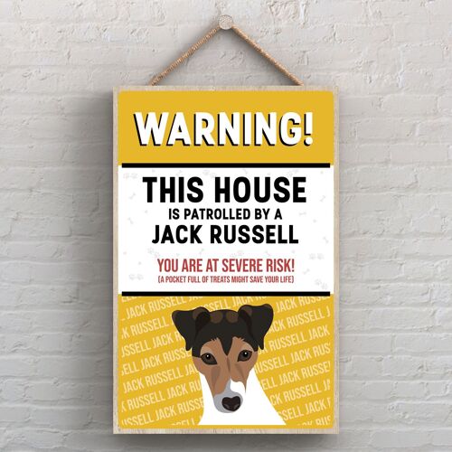 P4512 - Jack Russell Works Of K Pearson Dog Breed Illustration Wooden Hanging Plaque