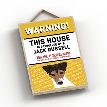 P4512 - Jack Russell Works Of K Pearson Dog Breed Illustration Plaque à suspendre en bois 2