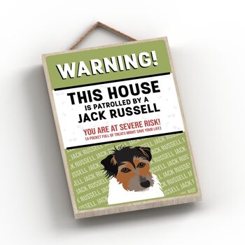 P4513 - Jack Russell Works Of K Pearson Dog Breed Illustration Plaque à suspendre en bois 2