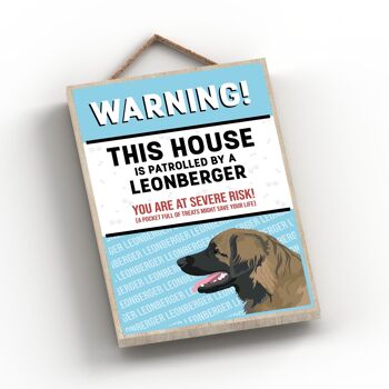 P4517 - Leonburger Works Of K Pearson Dog Breed Illustration Plaque à suspendre en bois 2