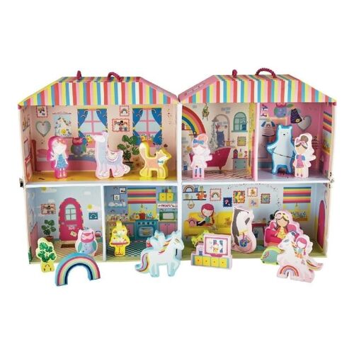 Play Box with Wooden Pieces - Rainbow Fairy