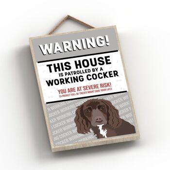P4531 - Working Cocker Works Of K Pearson Dog Breed Illustration Plaque à suspendre en bois 2