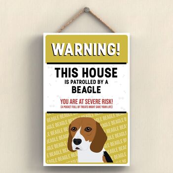 P4534 - Beagle The Works Of K Pearson Dog Breed Illustration Plaque à suspendre en bois 1