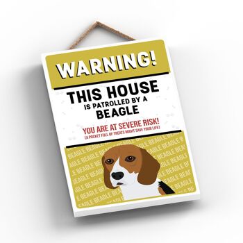 P4534 - Beagle The Works Of K Pearson Dog Breed Illustration Plaque à suspendre en bois 2