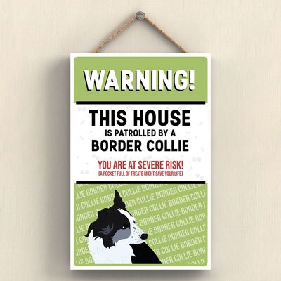 P4540 - Border Collie The Works Of K Pearson Dog Breed Illustration Wooden Hanging Plaque