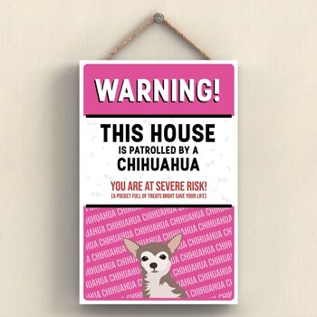 P4545 - Chihuahua Works Of K Pearson Dog Breed Illustration Plaque à suspendre en bois 1