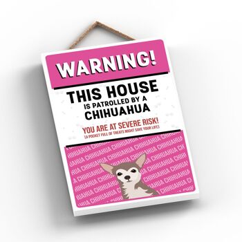 P4545 - Chihuahua Works Of K Pearson Dog Breed Illustration Plaque à suspendre en bois 2