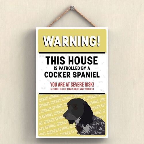 P4551 - Cocker Spaniel Works Of K Pearson Dog Breed Illustration Wooden Hanging Plaque