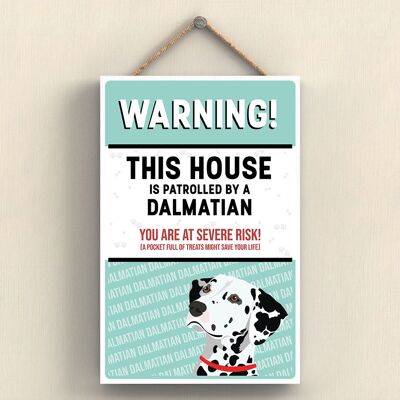 P4555 – Dalmation Works of K Pearson Dog Breed Illustration Holzschild zum Aufhängen