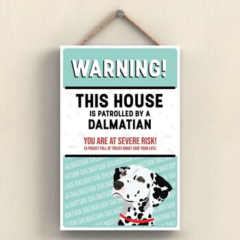 P4555 - Dalmation Works Of K Pearson Dog Breed Illustration Plaque à suspendre en bois 1