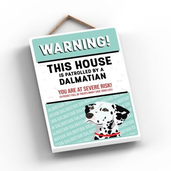 P4555 - Dalmation Works Of K Pearson Dog Breed Illustration Plaque à suspendre en bois 2