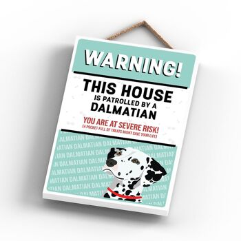 P4555 - Dalmation Works Of K Pearson Dog Breed Illustration Plaque à suspendre en bois 3