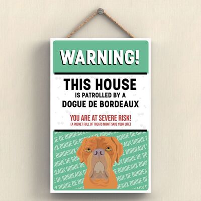 P4557 - Dogue De Bordeaux Works Of K Pearson Dog Breed Illustration Wooden  Plaque