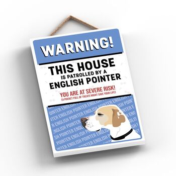 P4558 - English Pointer Works Of K Pearson Dog Breed Illustration Plaque à suspendre en bois 2