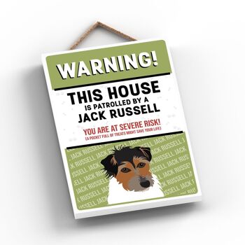 P4566 - Jack Russell Works Of K Pearson Dog Breed Illustration Plaque à suspendre en bois 2