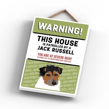 P4566 - Jack Russell Works Of K Pearson Dog Breed Illustration Plaque à suspendre en bois 3