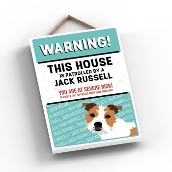 P4567 - Jack Russell Works Of K Pearson Dog Breed Illustration Plaque à suspendre en bois 2