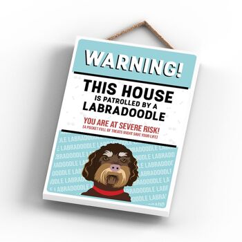 P4568 - Labradoodle Works Of K Pearson Dog Breed Illustration Plaque à suspendre en bois 3