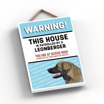 P4570 - Leonburger Works Of K Pearson Dog Breed Illustration Plaque à suspendre en bois 2