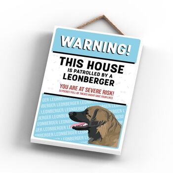 P4570 - Leonburger Works Of K Pearson Dog Breed Illustration Plaque à suspendre en bois 3