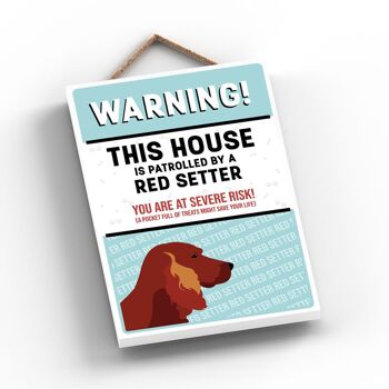 P4573 - Red Setter Works Of K Pearson Dog Breed Illustration Plaque à suspendre en bois 2