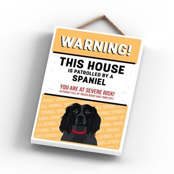 P4578 - Spaniel Black Works Of K Pearson Dog Breed Illustration Plaque à suspendre en bois 3