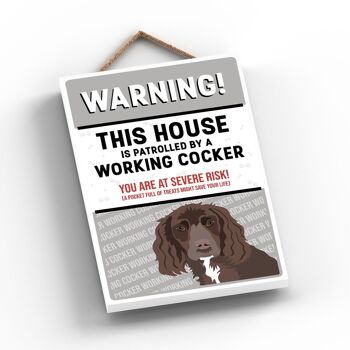 P4584 - Working Cocker Works Of K Pearson Dog Breed Illustration Plaque à suspendre en bois 2