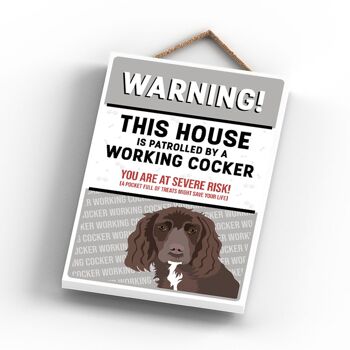 P4584 - Working Cocker Works Of K Pearson Dog Breed Illustration Plaque à suspendre en bois 3