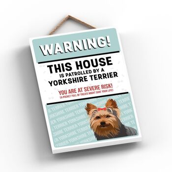 P4585 - Yorkshire Terrier Works Of K Pearson Dog Breed Illustration Plaque en bois 2