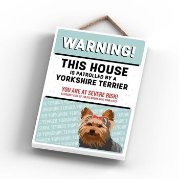 P4585 - Yorkshire Terrier Works Of K Pearson Dog Breed Illustration Plaque en bois 3