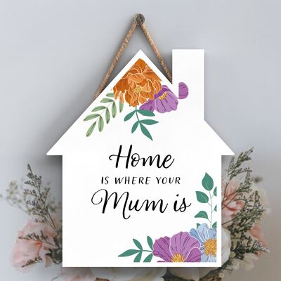 P4609 - One Thing Better Than Mum Mothers Day Targa di legno da appendere decorativa floreale