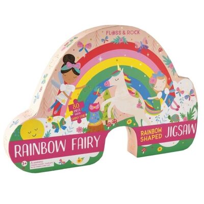 Rompecabezas en forma de "arco iris" de 80 piezas con caja en forma - Rainbow Fairy