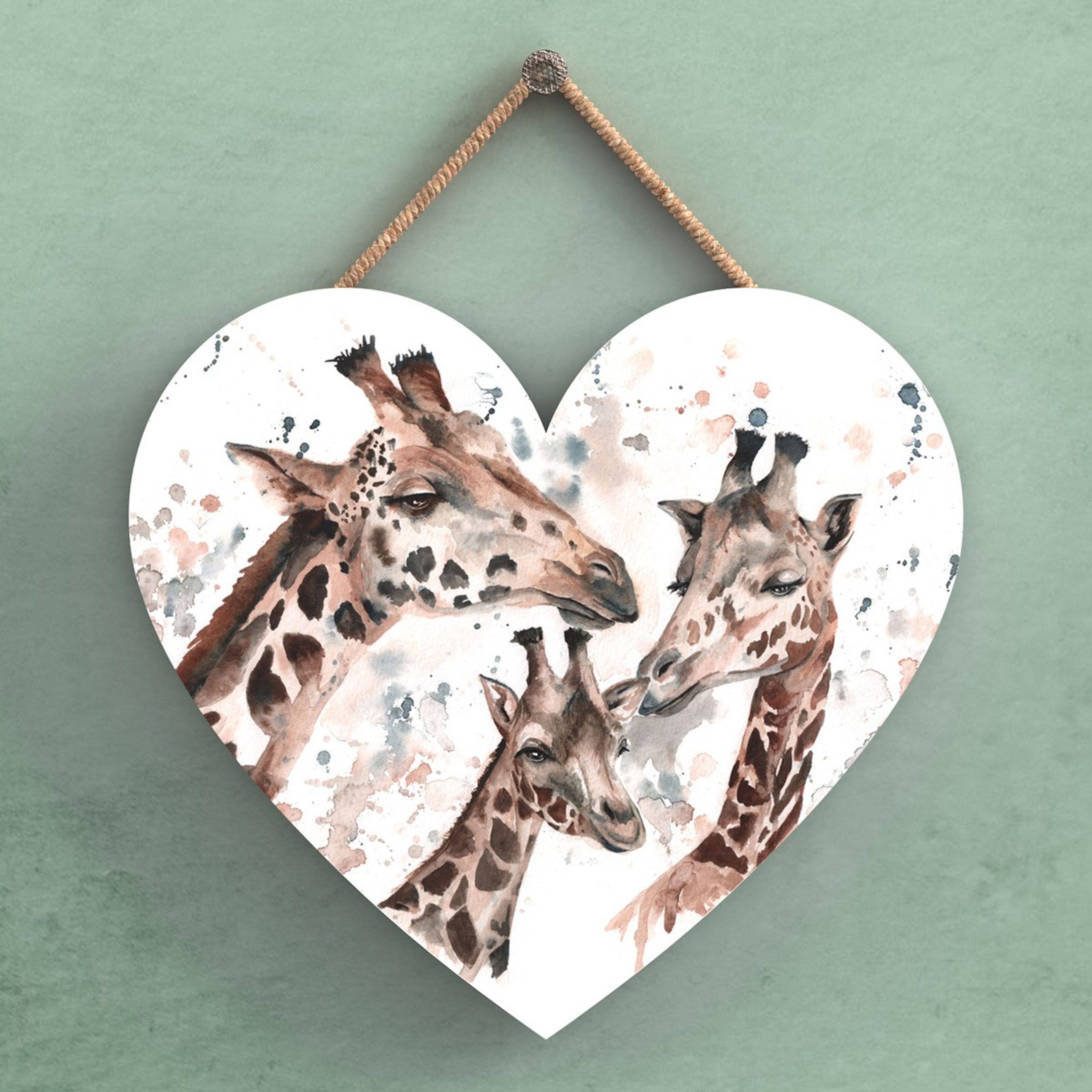 giraffes making hearts