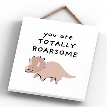 P4718 - Dinosaure Totally Roarsome Triceratops Plaque à suspendre pour chambre d'enfant 4