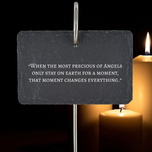 P4787 - Children Baby Infant Memorial Graveside Plaque Most Precious Angels Grave Stake Ornament Quote Poem Slate