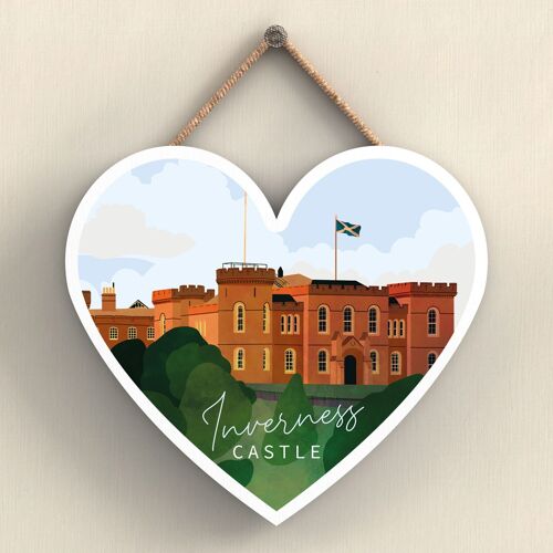 P4926 - Inverness Castle Day Scotlands Landscape Illustration Wooden Plaque