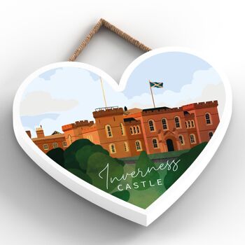 P4926 - Inverness Castle Day Scotlands Landscape Illustration Plaque en bois 2
