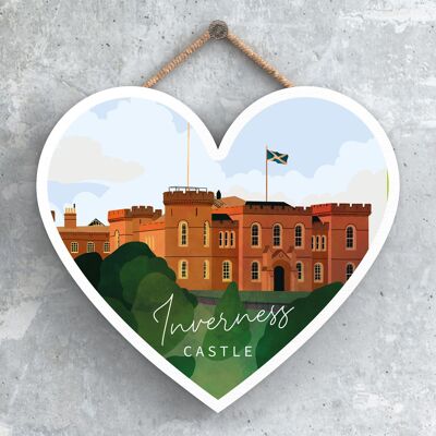 P4932 - Inverness Castle Day Scotlands Landscape Illustration Wooden Plaque