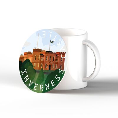 P4942 - Inverness Castle Day Scotlands Landscape Illustration Wooden Plaque