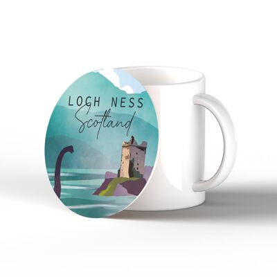 P4948 - Loch Ness Nessie Day Scotlands Landscape Illustration Wooden Plaque