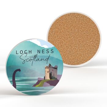 P4948 - Loch Ness Nessie Day Ecosse Paysage Illustration Plaque en Bois 2