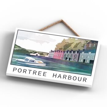 P4956 - Portree Harbour Day Scotlands Paysage Illustration Plaque en Bois 4