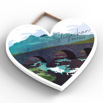 P5036 - Sligachan Bridge Day Scotlands Paysage Illustration Plaque en bois 2