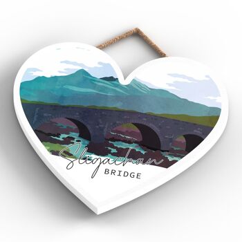 P5038 - Sligachan Bridge Day Scotlands Paysage Illustration Plaque en Bois 4