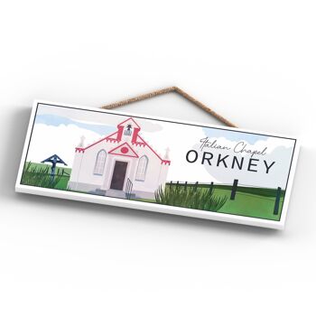 P5042 - Chapelle Italienne Orkney Day Scotlands Paysage Illustration Plaque en Bois 4