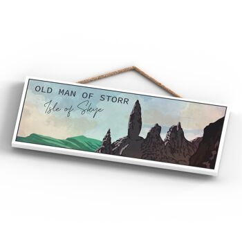 P5045 - Old Man Ou Storr Night Scotlands Paysage Illustration Plaque En Bois 4