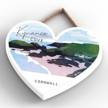 P5091 - Kynance Cove Illustration Print Cornwall Plaque à suspendre en bois 4